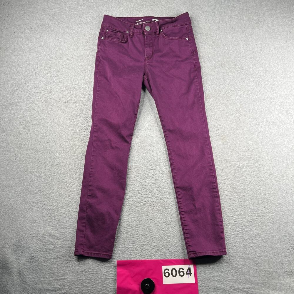 Seven7 Jeans High Rise Skinny Booty Shaper Womens Size 4 Purple Stretch Casual